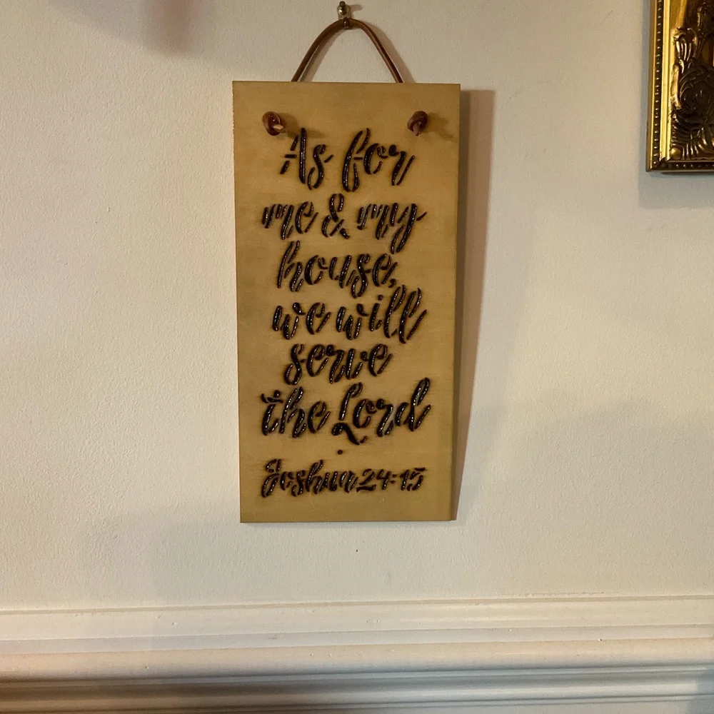 🕊🇺🇸Joshua 24:15 Scripture Verse Hand Burned Ready To Hang Wood Sign!
